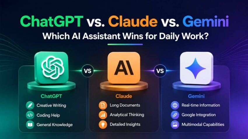 ChatGPT vs. Claude vs. Gemini Which AI Assistant Wins for Daily Work?